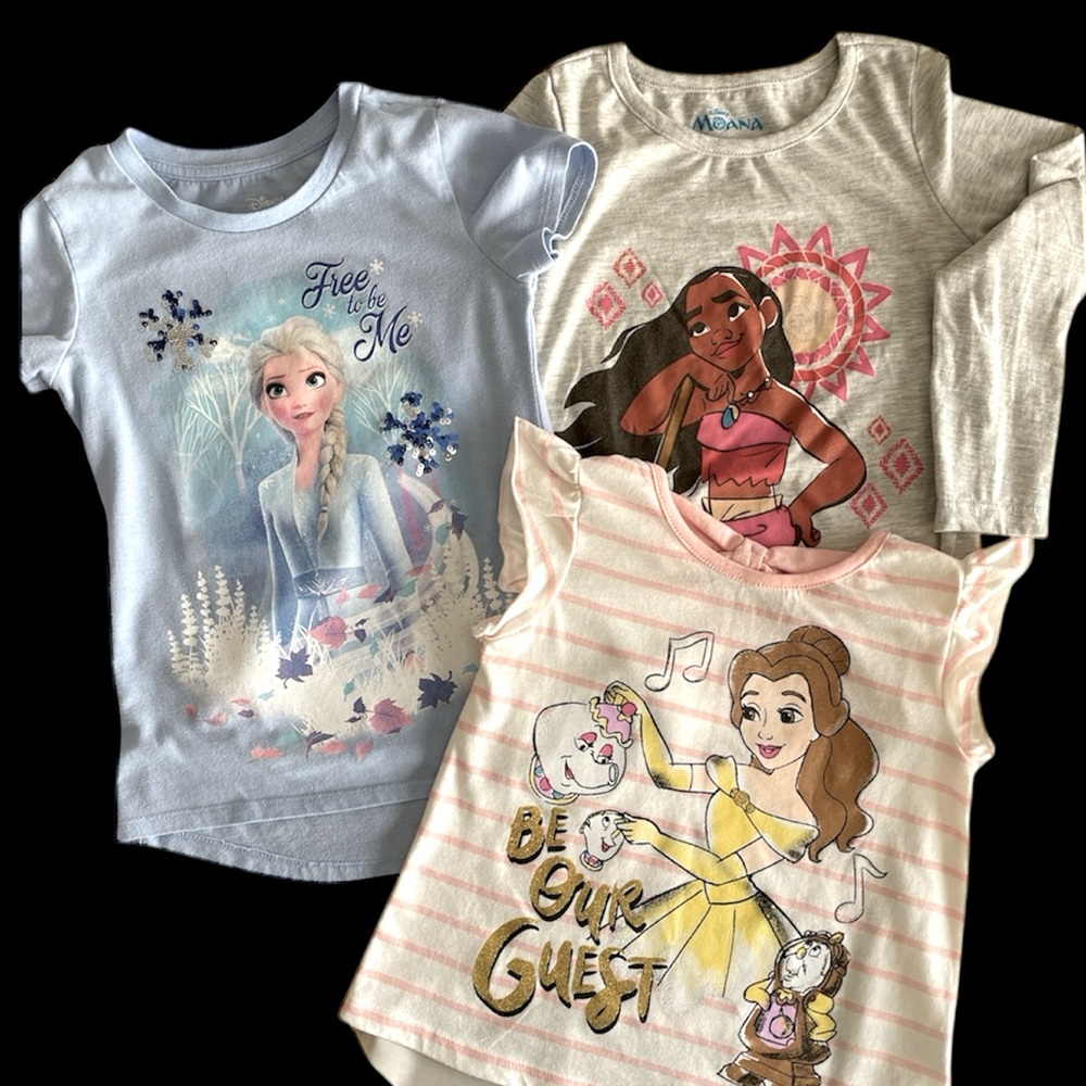 Disney Princess Graphic T-Shirts - Set of 3